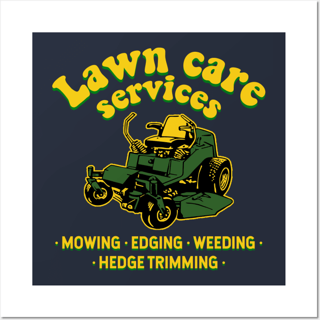 lawn care services zero turn mower Wall Art by hardy 